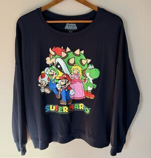Super Mario XXL Long Sleeve Shirt Blue